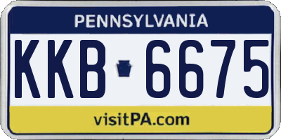 PA license plate KKB6675