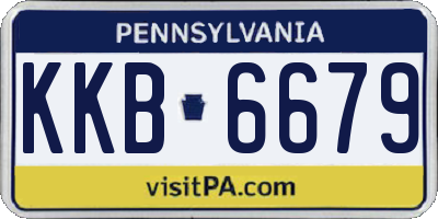 PA license plate KKB6679