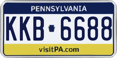 PA license plate KKB6688