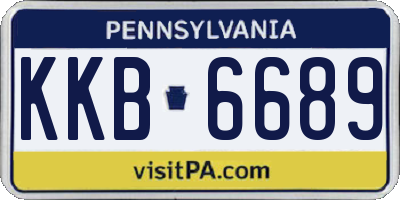 PA license plate KKB6689