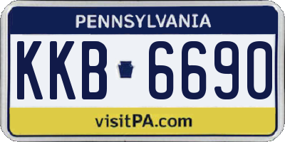 PA license plate KKB6690