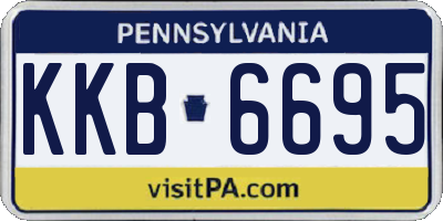 PA license plate KKB6695