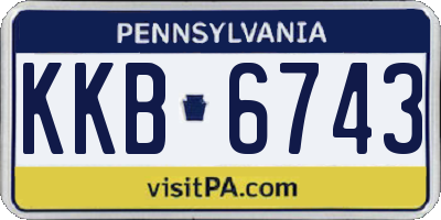 PA license plate KKB6743