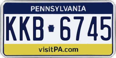 PA license plate KKB6745