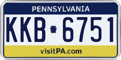 PA license plate KKB6751