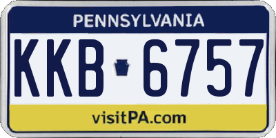 PA license plate KKB6757