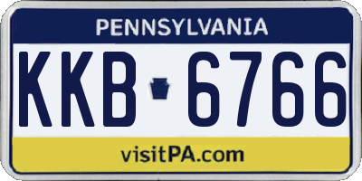 PA license plate KKB6766