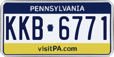 PA license plate KKB6771