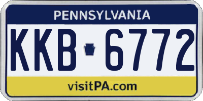 PA license plate KKB6772