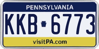 PA license plate KKB6773
