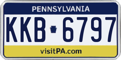 PA license plate KKB6797
