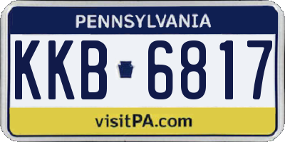 PA license plate KKB6817