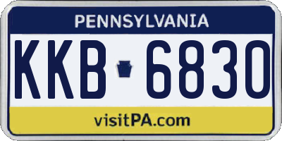 PA license plate KKB6830