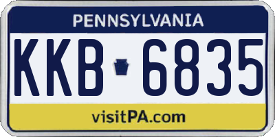 PA license plate KKB6835