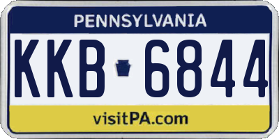 PA license plate KKB6844