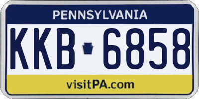 PA license plate KKB6858