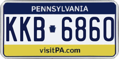 PA license plate KKB6860