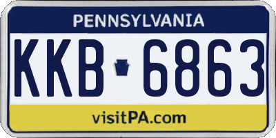 PA license plate KKB6863