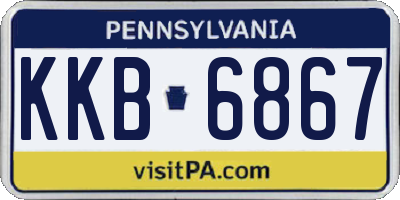 PA license plate KKB6867
