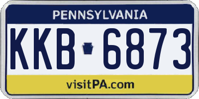 PA license plate KKB6873