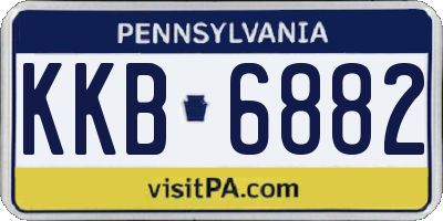 PA license plate KKB6882