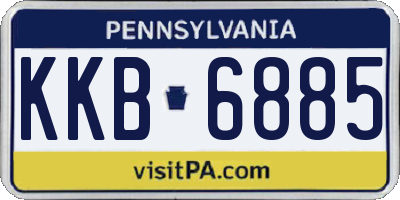 PA license plate KKB6885