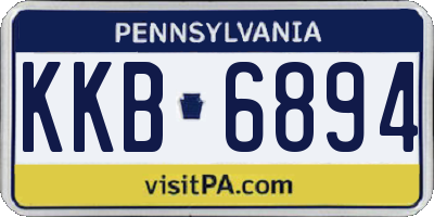 PA license plate KKB6894