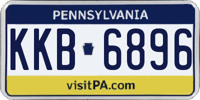 PA license plate KKB6896