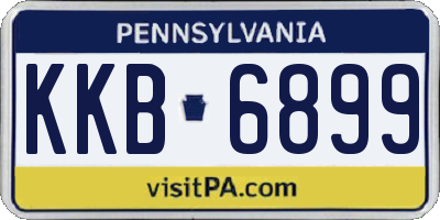 PA license plate KKB6899