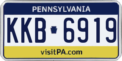PA license plate KKB6919
