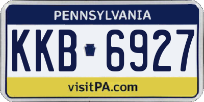 PA license plate KKB6927