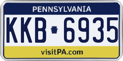 PA license plate KKB6935