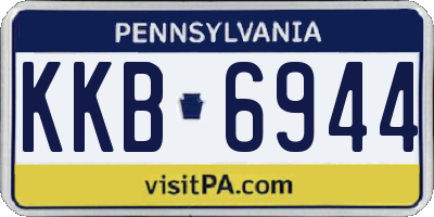PA license plate KKB6944