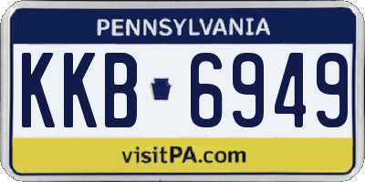 PA license plate KKB6949