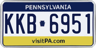 PA license plate KKB6951