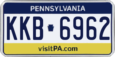 PA license plate KKB6962
