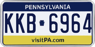 PA license plate KKB6964