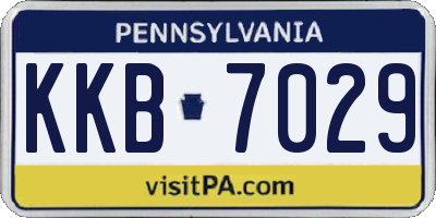 PA license plate KKB7029