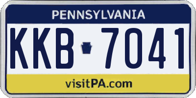 PA license plate KKB7041