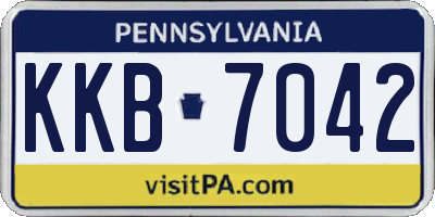 PA license plate KKB7042