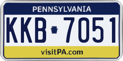 PA license plate KKB7051