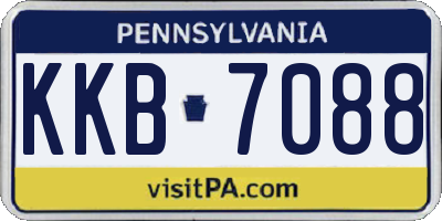 PA license plate KKB7088