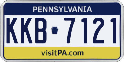 PA license plate KKB7121