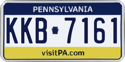 PA license plate KKB7161