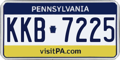 PA license plate KKB7225
