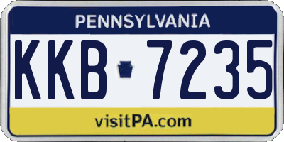 PA license plate KKB7235