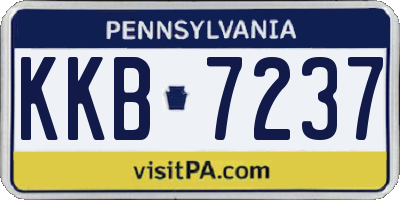 PA license plate KKB7237