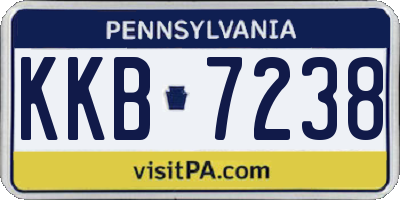 PA license plate KKB7238