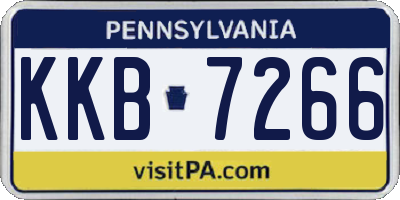 PA license plate KKB7266