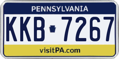 PA license plate KKB7267